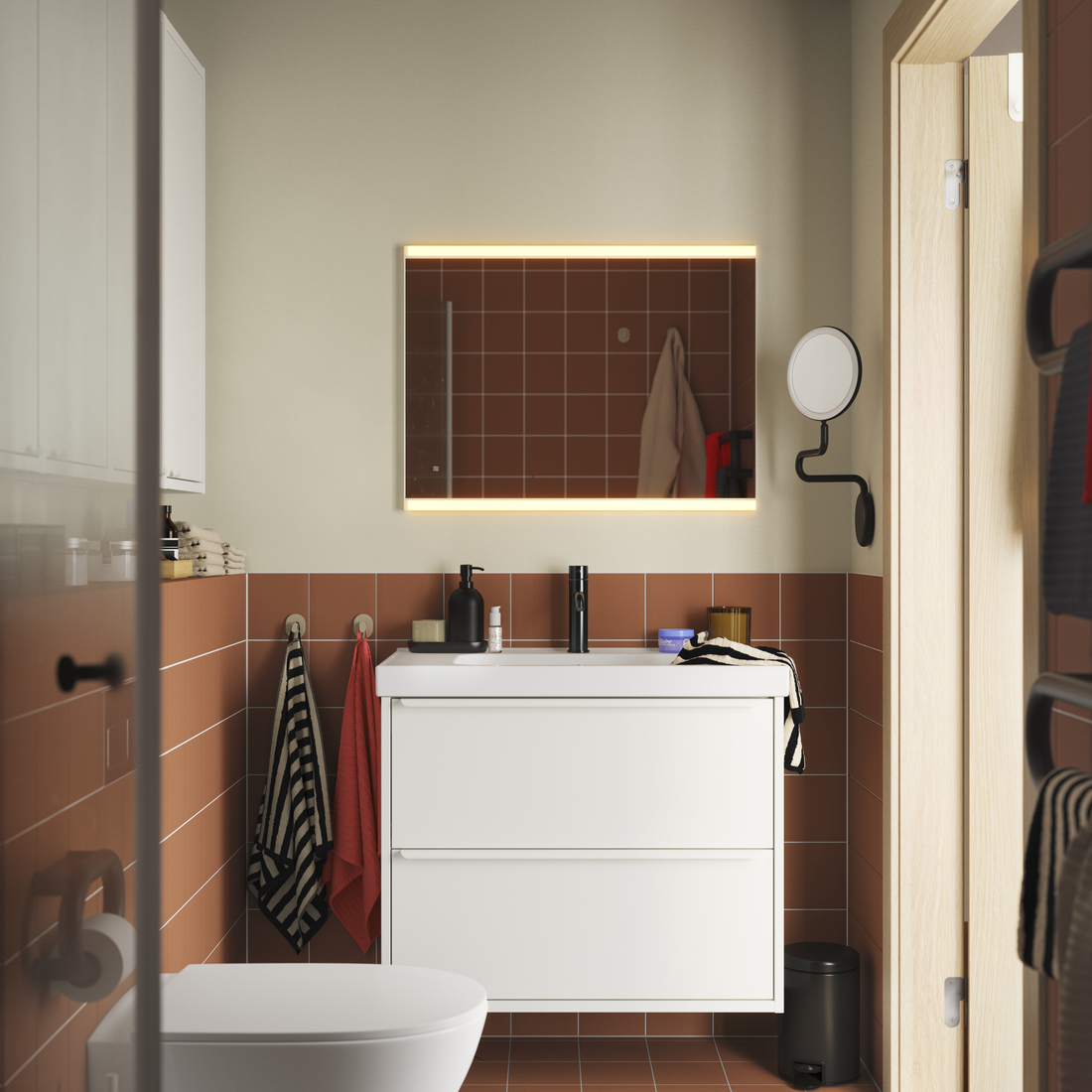 KÄRRSJÖN, espejo con iluminación integrada LED. 3 de 6 abrir diálogo