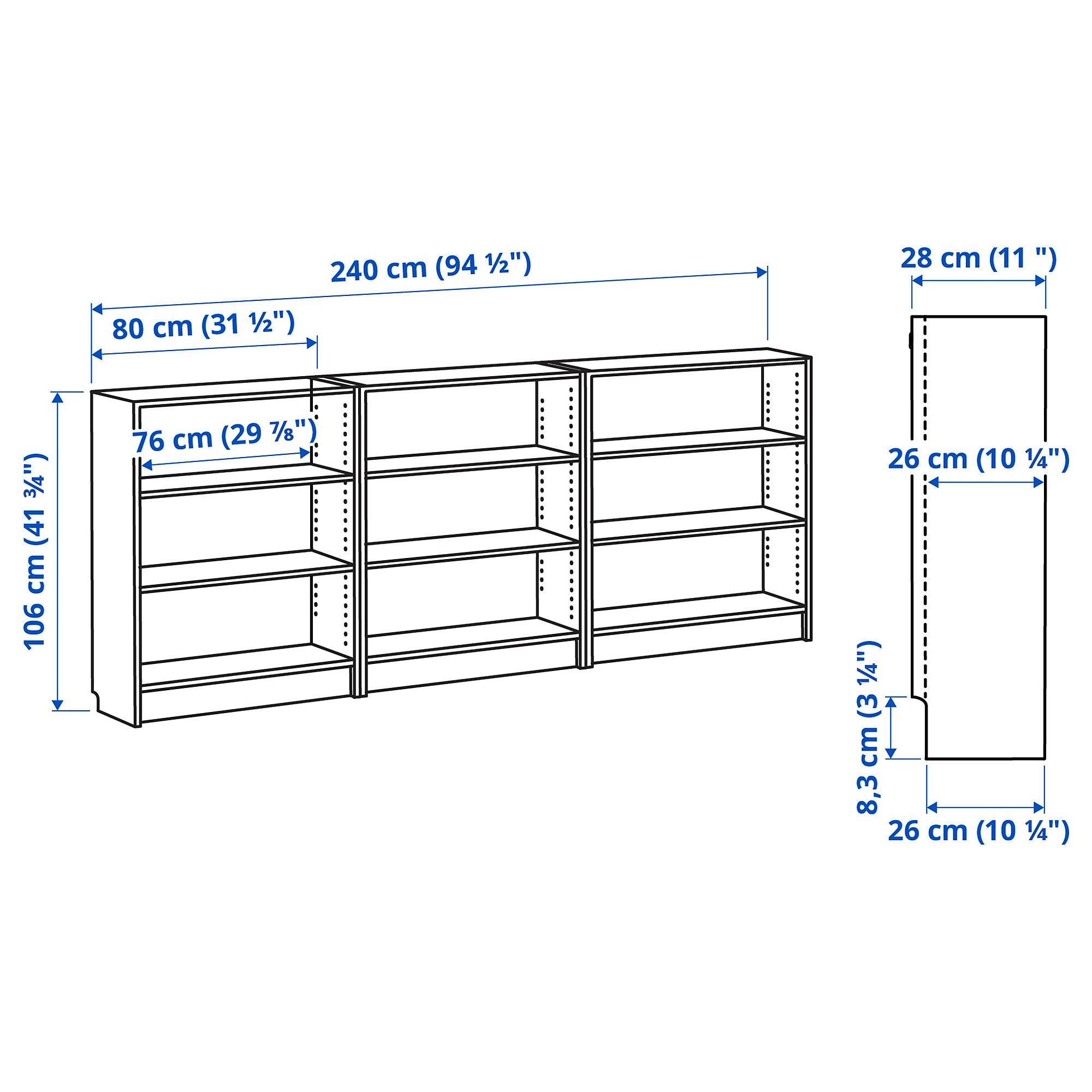 BILLY, bookcase. 4 of 4 open dialog