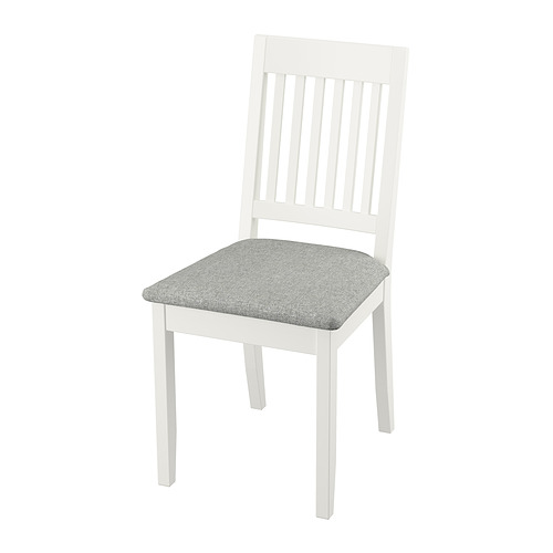 NÄSINGE/NORDVIKEN, mesa extensible y 4 sillas, NÄSINGE blanco / Tibbleby beige grisáceo