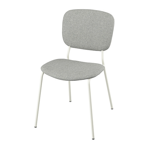 VIHALS, drop leaf and 2 folding chairs, VIHALS white / Tibbleby beige-grey