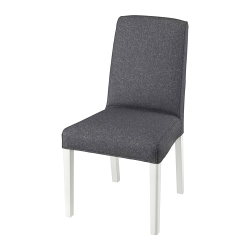 NÄSINGE/NORDVIKEN, mesa extensible y 4 sillas, BERGMUND blanco / Gunnared gris