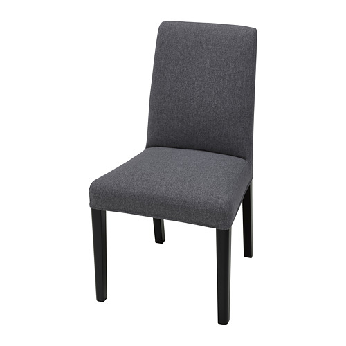 NÄSINGE, table and 2 chairs, BERGMUND black / Gunnared grey
