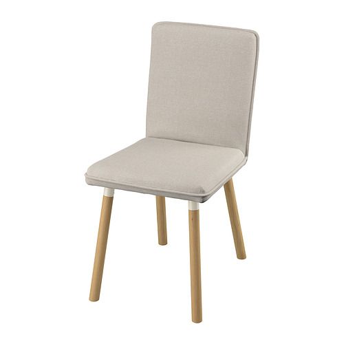 TONSTAD, table and 6 chairs, TONSTAD Fridtuna light beige / oak effect