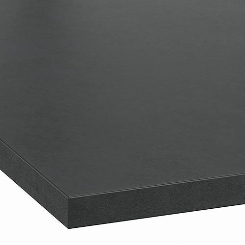EKBACKEN, countertop, Black / laminate