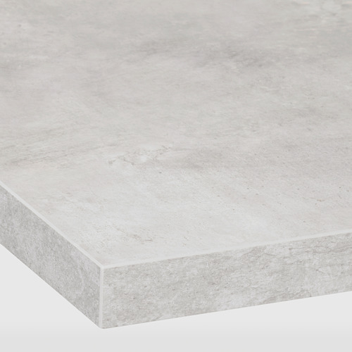 EKBACKEN, countertop, Light grey concrete effect / laminate