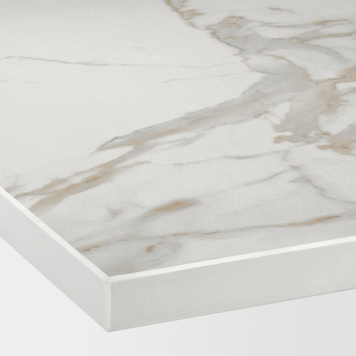 Select colour variation: Matt white / marble effect high pressure porcelain