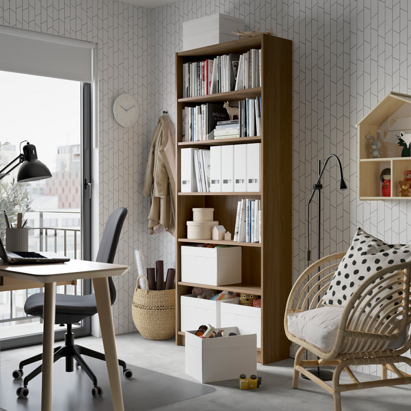 A BILLY Bookcase in a living room