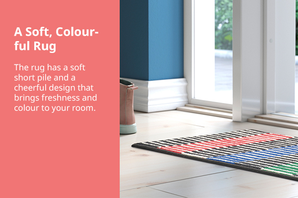Short pile carpet in colours