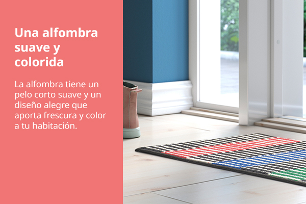 Alfombra de pelo corto en colores