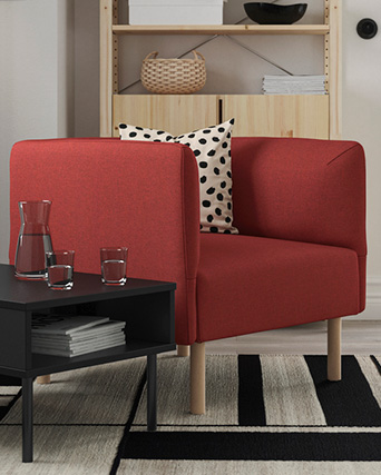 red armchair