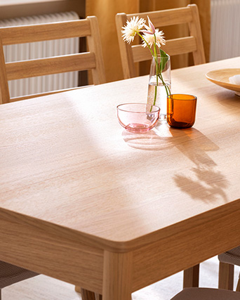 rectangular table with chairs