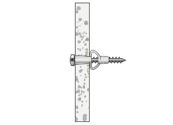 Special anchor screw for hollow walls, perfect for a secure fit in plasterboard.