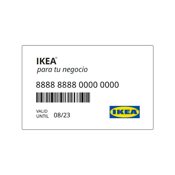 Una tarjeta de IKEA para tu negocio.