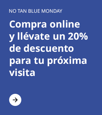 No tan Blue Monday. Compra online y llévate un 20% de descuento para tu próxima visita.