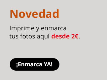 Novedad: EnmarcaYA! Imprime y enmarca tus fotos aquí desde 2€.