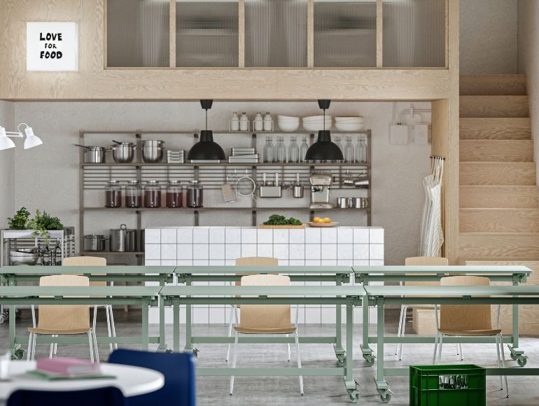 Event furniture for a mouth-watering food studio