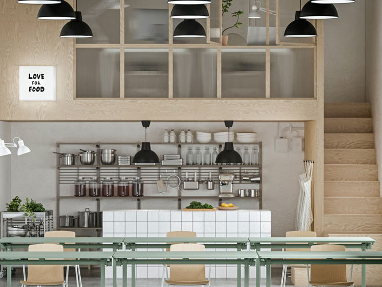 Event furniture for a mouth-watering food studio