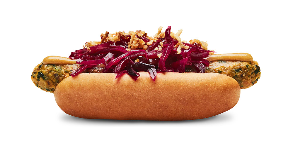 Perrito caliente vegetariano especial